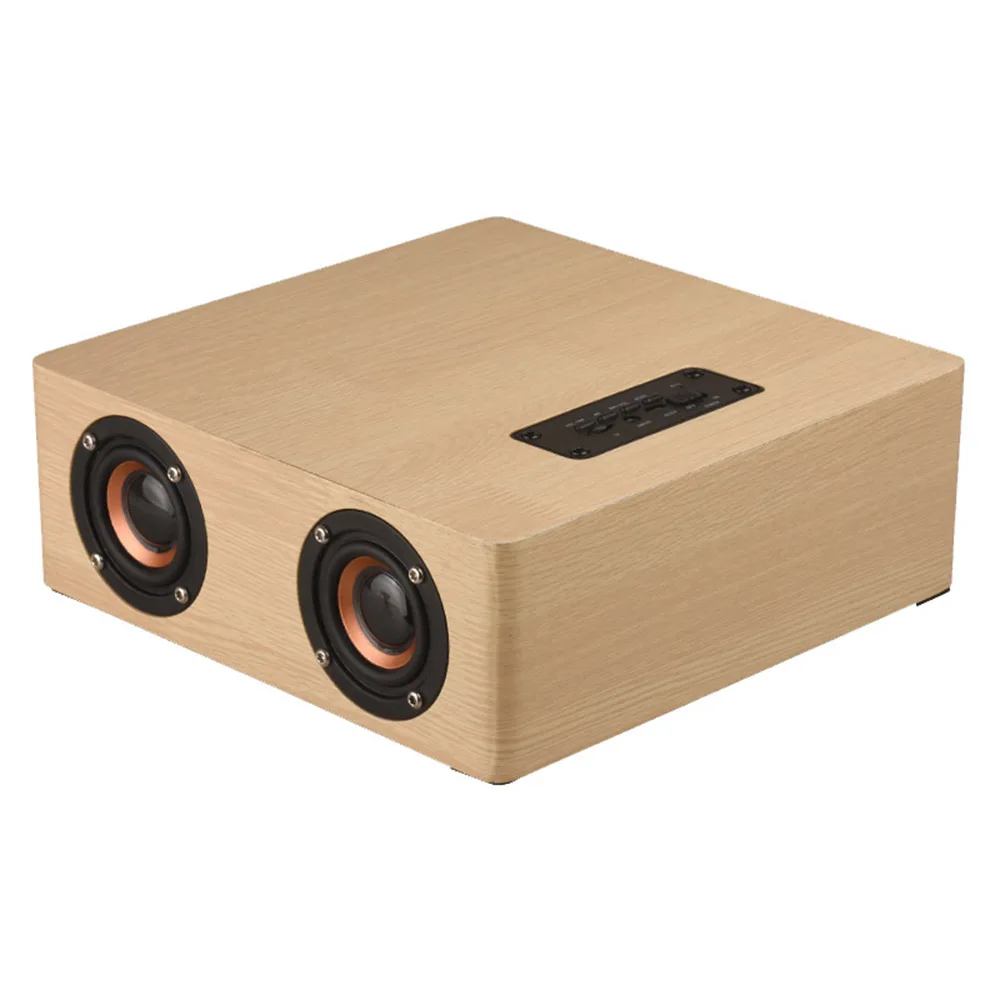 Q5 деревянный Bluetooth динамик 4 2 3 Вт * Рог Поддержка FM TF карта AUX в сабвуфер