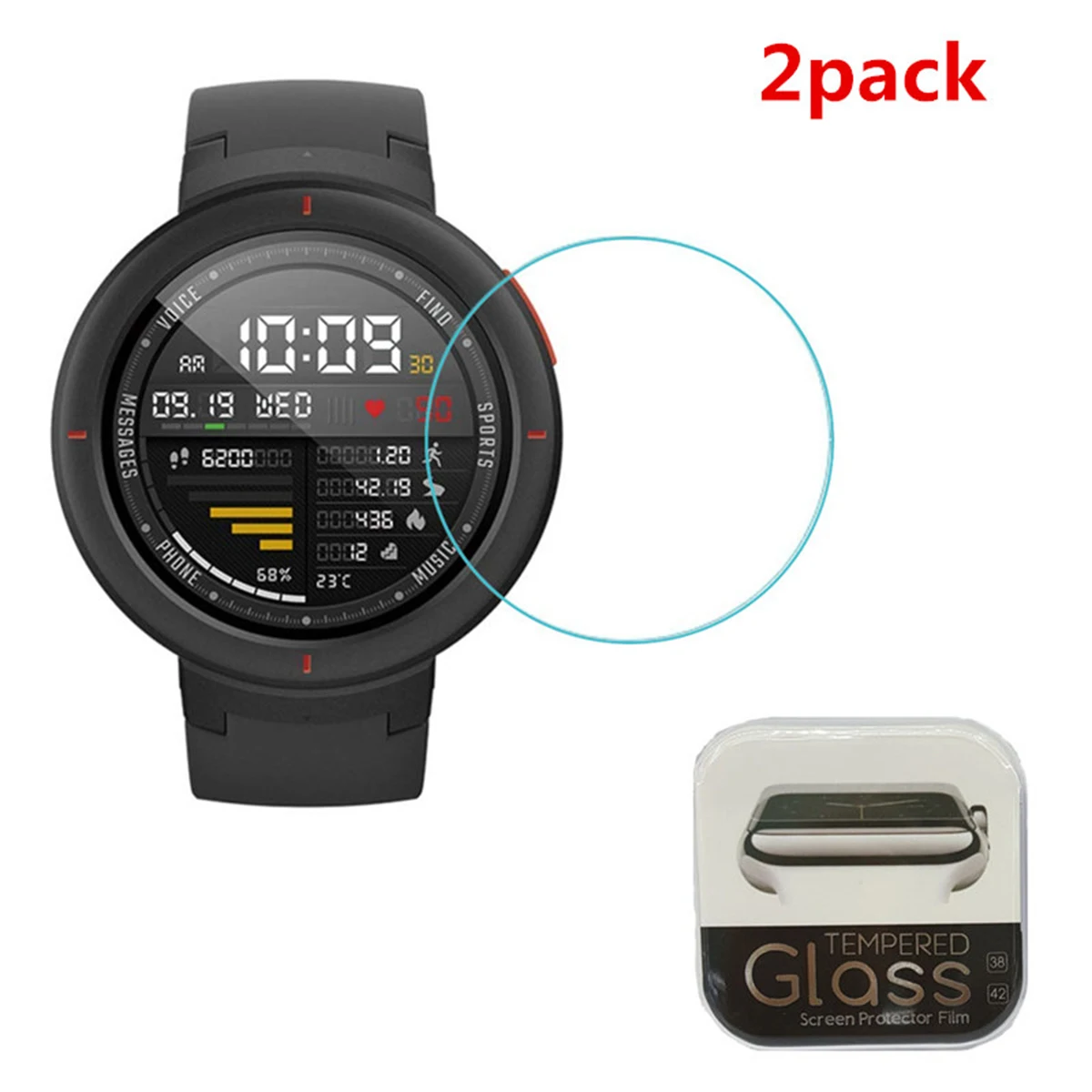 

2pcs TPU Screen Protector Explosion Proof Anti Scratch Screen Protective Films For Huami Amazfit Verge 3 Fitness Smart Bracelet