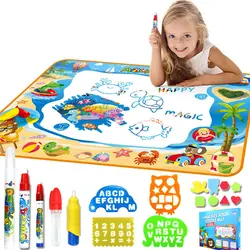 Магия водный коврик для рисования образования детей раскраски планшет для рисования водой каракули воды Ручка Рисунок Игры игрушечные