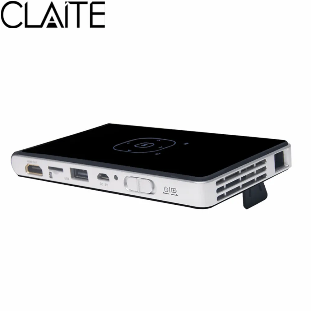CLAITE DLP100WM DLP Mini Projector LED Projector 2000 lm Android 4.4 Support 1080P 10-100 inch Screen Portable