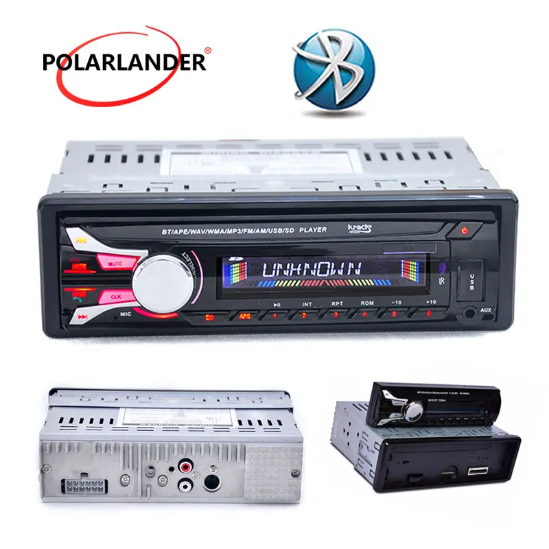 Радио-Кассетный проигрыватель автомобиля радио автомобильный радиоприемник с Bluetooth Seperable передней панели 1-Din Стерео FM USB/SD AUX аудио MP3 плеер в тире автомагнитола магнитола