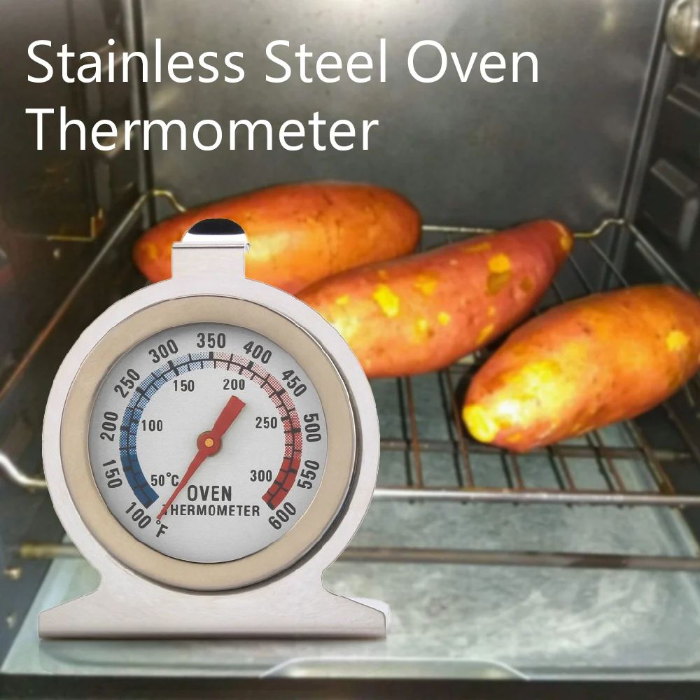 

Stainless Steel Oven Thermometer Kitchen tool Thermometer Grill Thermometer with Hook Instant Read for Kitchen
