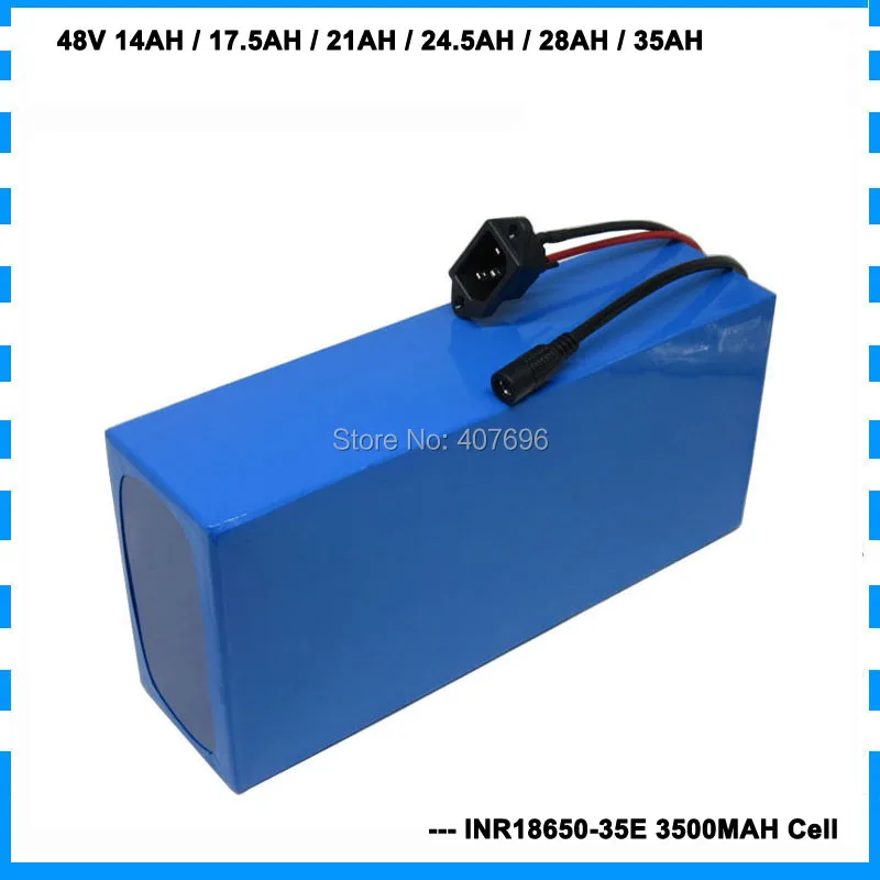 Flash Deal 48V E bike battery 48V 14AH 17.5AH 21AH 24.5AH 28AH lithium battery use for samsung 3500mah cell With BMS 54.6V 2A Charger 0