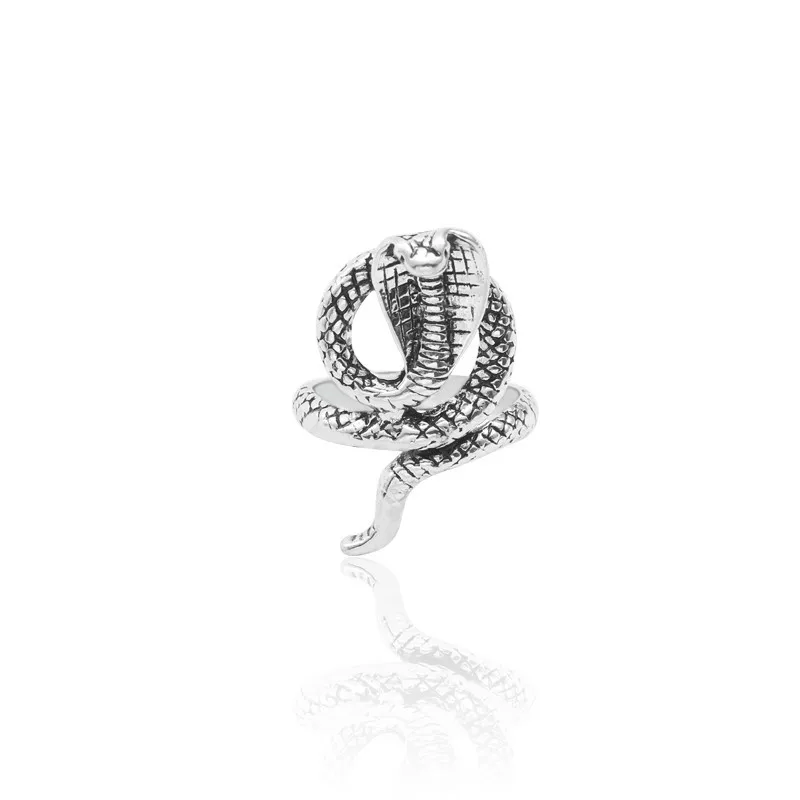 

Fashion Retro Men's Ring Personality Animal Zodiac Snake Ring Female Charm Metal Tail Ring Student Daily Jewelry Gift