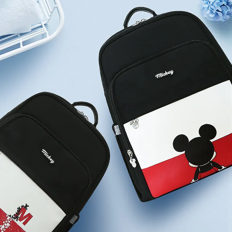 Детская сумка из искусственной кожи Disney тоут с USB для подгузников рюкзак мамы