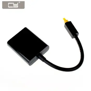 

CYDZ Dual Port Tos link Digital Optical Audio Splitter Adapter Fiber Optic Audio Cable 1 In 2 Out Black color