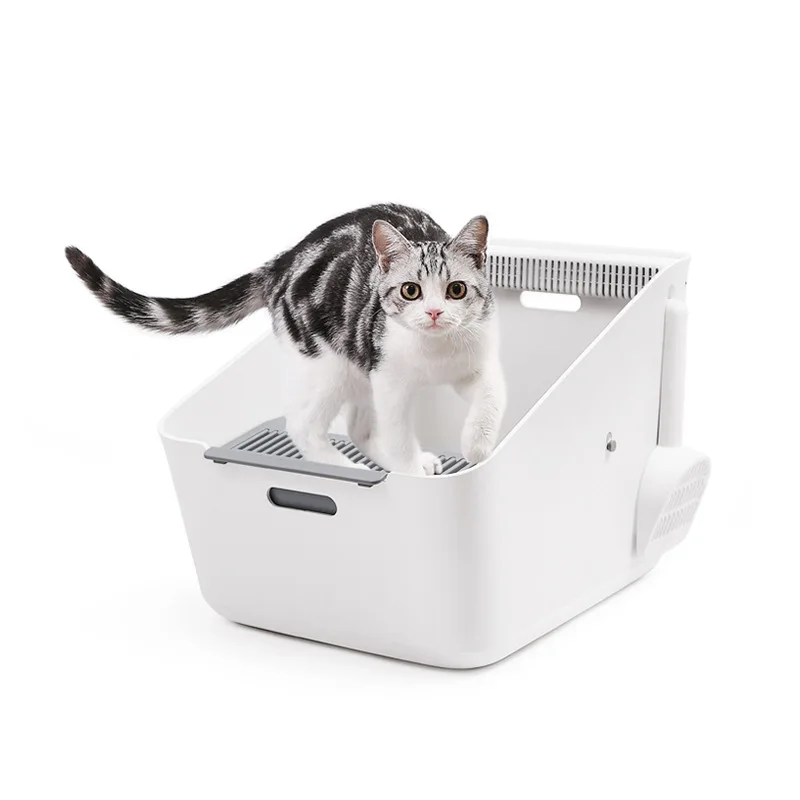 

Pet Induction Clean Flavor Cat Toilet Cat Sand Pot to Prevent Large Clean Flavor Deodorizing Battery Deodorization litter box