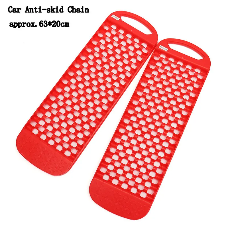 2pcs Universal Car Emergency Rescue Anti skid Board Recovery Tracks Road Tyre Ladder Sand Mud font