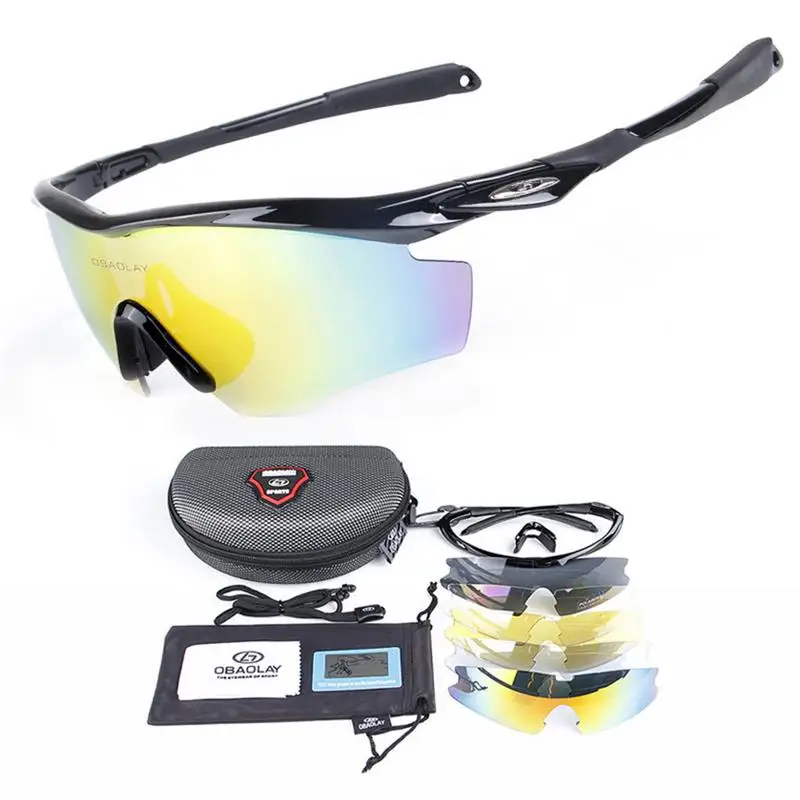 Поляризованные велосипедные очки солнечные очки анти-УФ близорукие линзы Холдинг очки для рыбалки с 4 шт. линзы