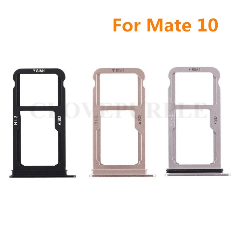 

10pcs/lot Nano SIM Card Tray Holder Adapters +SD Card Holder for Huawei Mate 10 Mate10