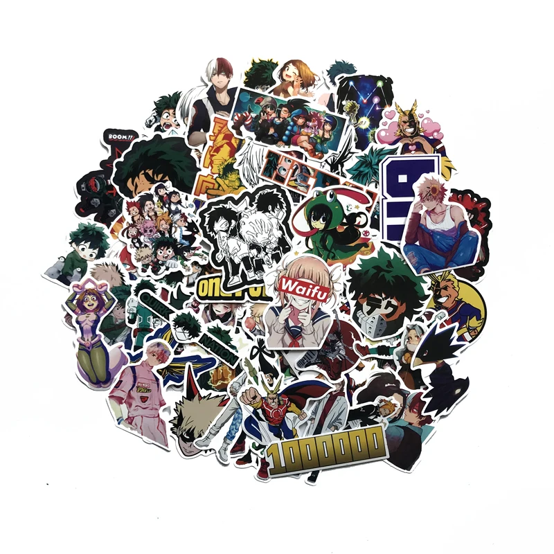TD ZW 70Pcs Lot My Hero Academia Stickers Decal For Snowboard Laptop Luggage Car Fridge Car 5