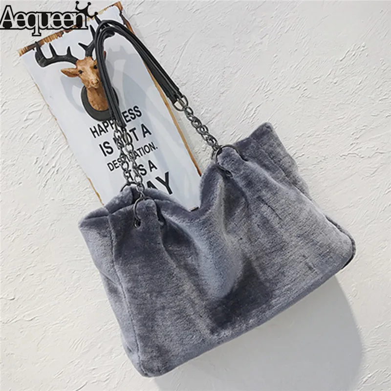 AEQUEEN Feminine Bolsa роскошные сумки из искусственного меха для женщин зимняя сумка