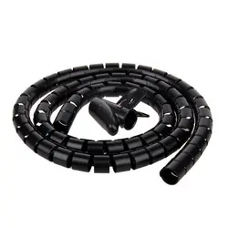 1 шт. Черная спираль обертывание ping Band 25 мм кабель обертывание аккуратный шнур провод окантовка ткацкий станок органайзер для хранения