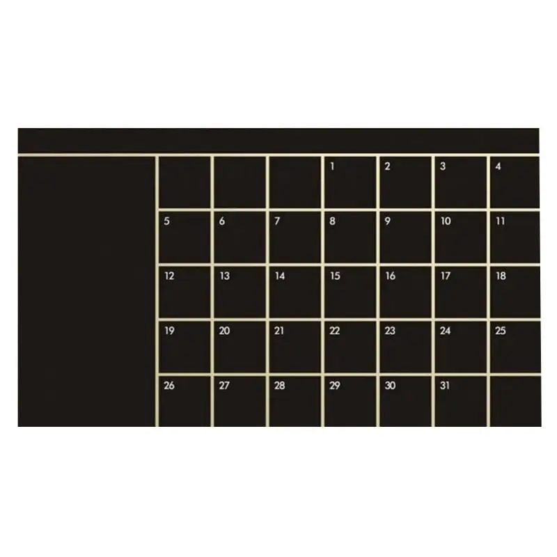 92*60cm Month Calendar Chalkboard Blackboard Removable Planner Wall Stickers Black Board Office School Vinyl Decals Supplies
