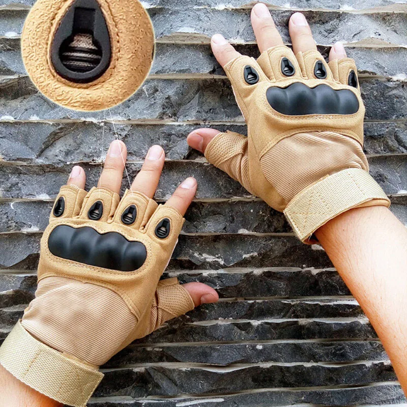 

Outdoor Sports Tactical Gloves Half-finger Gloves for Hiking Riding Cycling Military Men's Gloves Protection Shell Gloves