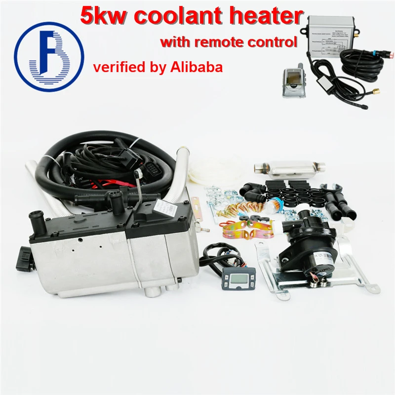 

With remote control liquid water parking heater 5kw 12v diesel with water pump outside similar to eberspacher ( not original )