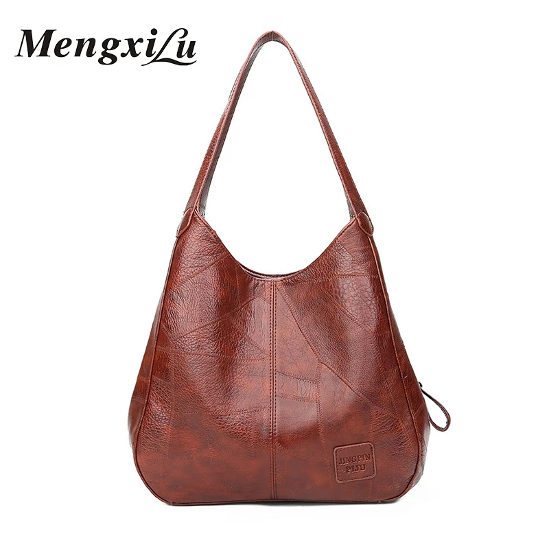 

VOLESS Handbags Ladies Large Capacity Women Shoulder Bags Vintage Bucket High Quality Top-handle Luxury Leather Bolsa Feminina