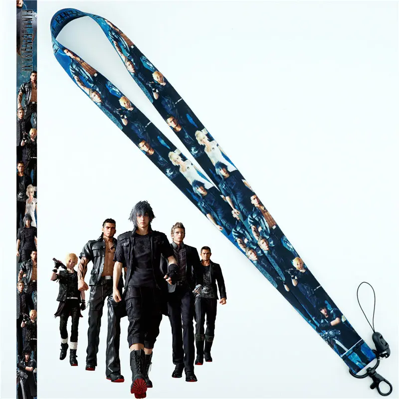 

Final Fantasy XV Figure key lanyards id badge holder Neck straps for mobile phone Key Chain Key rings cosplay Accessories