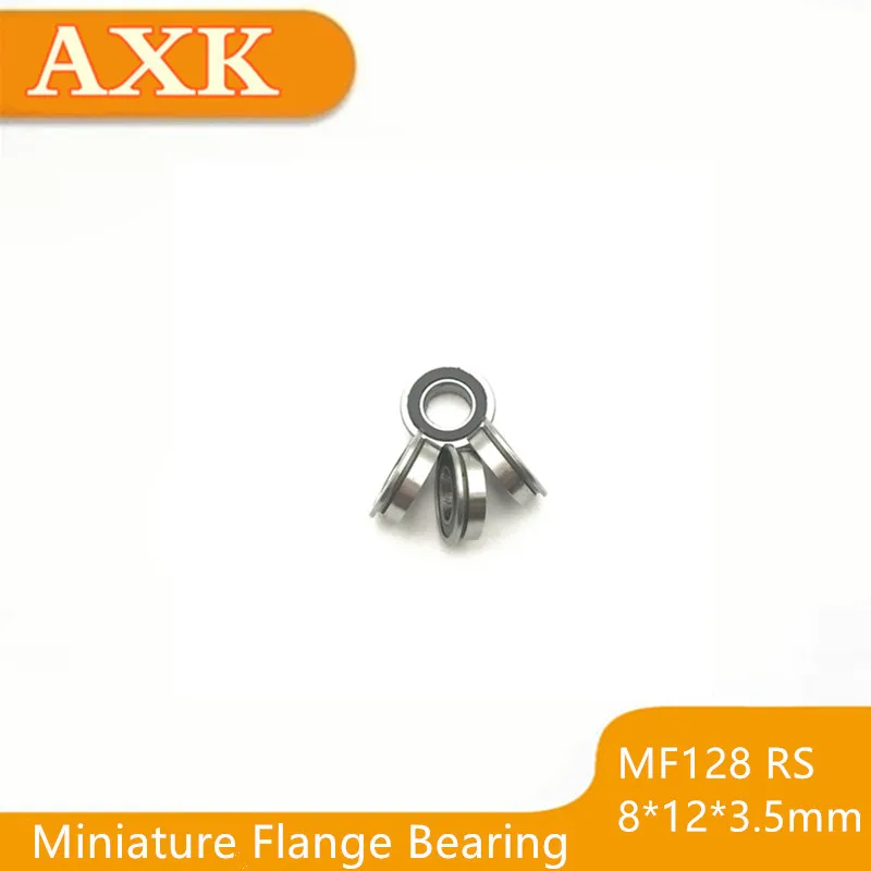 Mf128 2rs подшипника 8x12x3 5 мм 10 шт. Abec 1 миниатюрные фланцевые подшипники Mf128rs Lf 1280dd