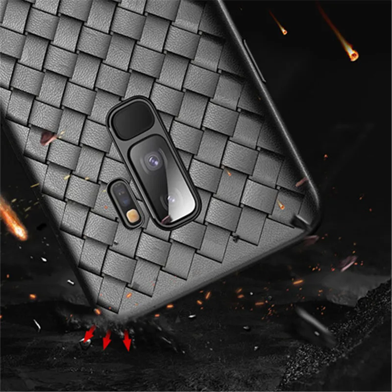 Для Samsung Galaxy S8 S9 Plus J2 J5 J7 2016 J6 J8 A8 2018 Note 8 9 сетчатый тканый узор мягкий ТПУ ультра