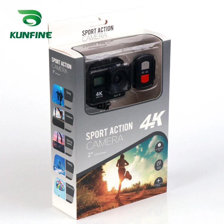 Спортивная видеокамера KUNFINE Ultra HD 4K DV Action с двойным экраном дистанционным
