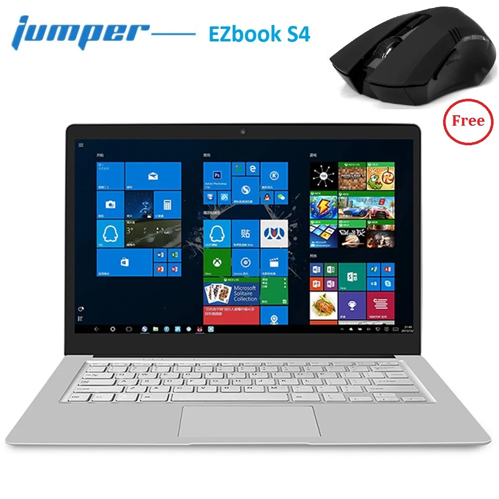 Jumper EZbook S4 Notebook 14.0 inch 1080P FHD Windows 10 Gemini Lake N4100 Quad Core 1.1GHz 8GB RAM 256GB SSD 4600mAh Laptop
