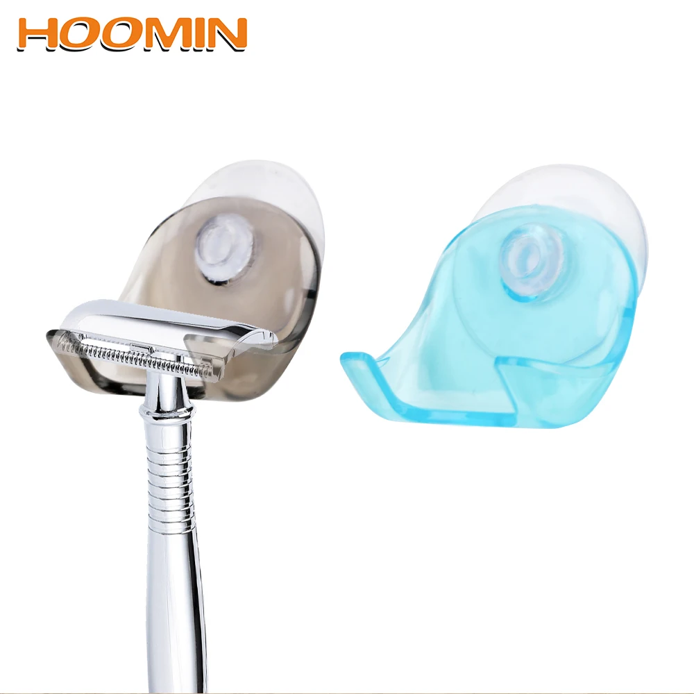 الحلاقة شماعات حامل المنظم مع سوبر الالتصاق PP البلاستيك الحلاقة تخزين الجافة رف للحمام جدار تخزين السنانير