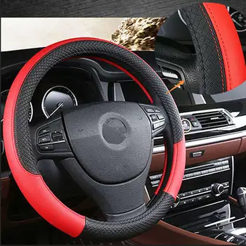 

PVC 38CM Universal Car Steering-wheel Cover Car-styling Sport Auto Steering Wheel Covers Anti-Slip Automotive Accessories