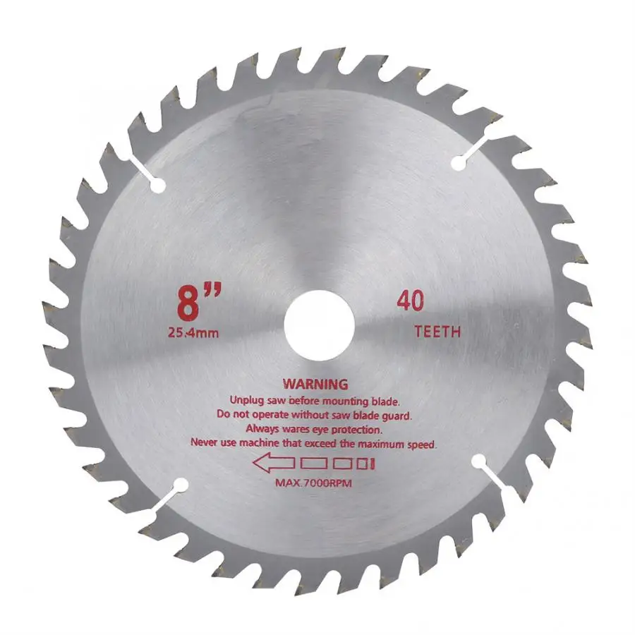 

1Pcs 40T Circular Saw Web Blade Wood Shrubs Cutting Trimmer Tool 25.4x200mm for Slide Table Saw Gasoline Brush Cutting Machine