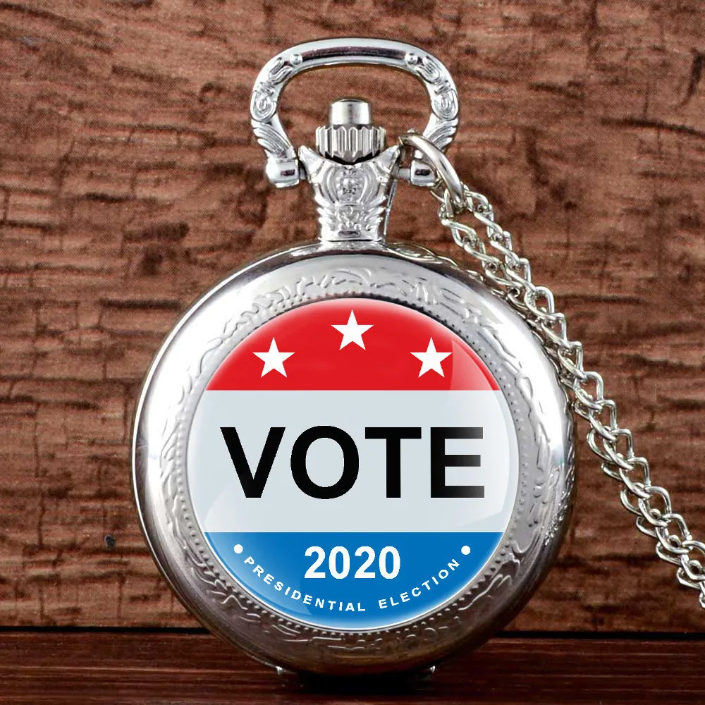 New Fashion Luxury Black Men Women Business Pointer Numerals White Quartz Pocket Watch Necklace Pendant With 4