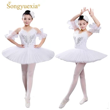 

Adult Professional Swan Lake Tutu Ballet Costume Hard Organdy Platter Skirt Dance Dress 6 layers