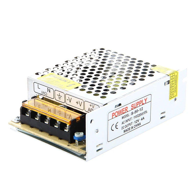 Светодиодный электронный трансформатор 50 W 4A 100-220 V AC DC 12 V