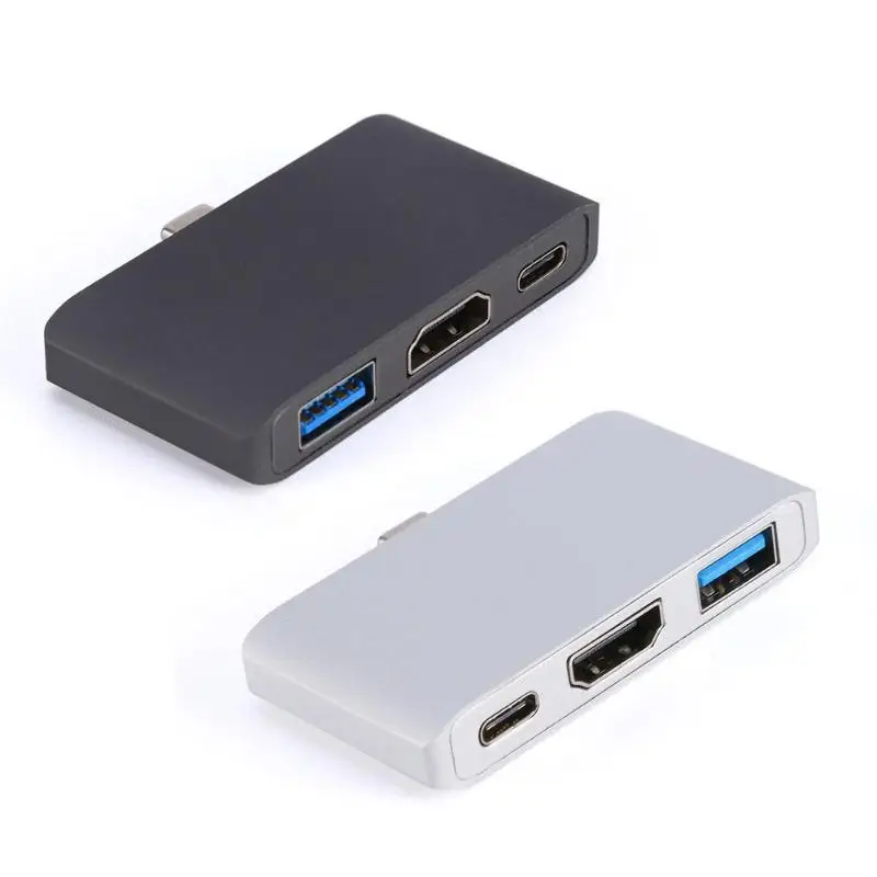 3 в 1 USB3.1 концентратор USB-C тип-c до USB3.0 + 4 к HDMI видео выход PD адаптер конвертер