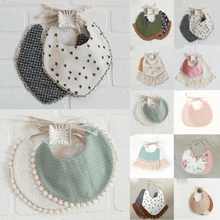 Новые нагрудники для новорожденных мальчиков и девочек, водонепроницаемый слюнявчик Слюнявчик с цветочным принтом для кормления мальчиков, бандана для девочек