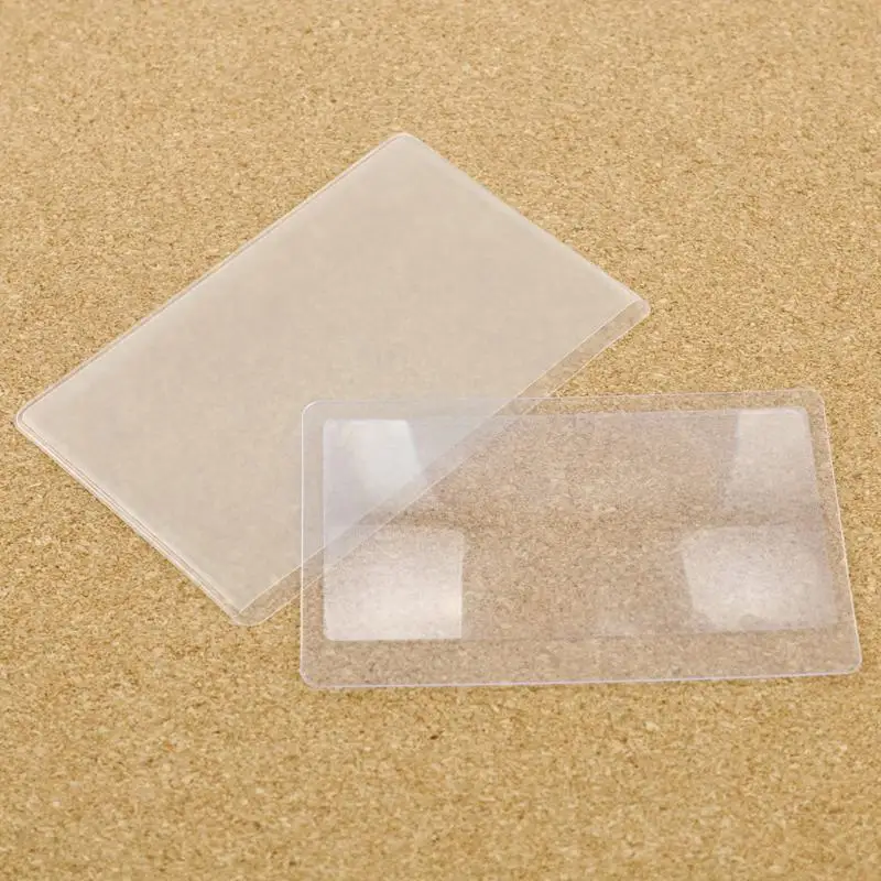 

10PCS Credit Card Size 3 X Magnifier Magnification Transparent Magnifying Fresnel LENS Pocket Magnifying Glass 8.00*5.50*0.04cm