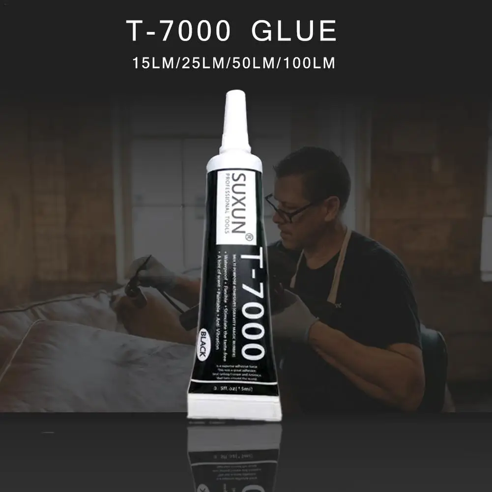 

T7000 Black Glue Mobile Phone Metal Screen Frame Repair Universal Adhesive #BW