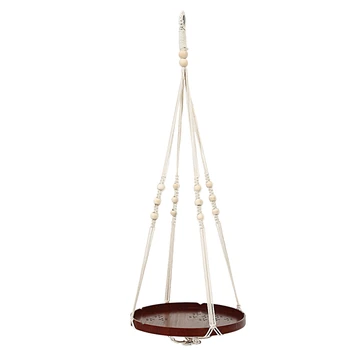 

Macrame Plant Hanger - Indoor Hanging Planter Shelf - Decorative Flower Pot Holder - Boho Bohemian Home Decor, In Box, For Suc