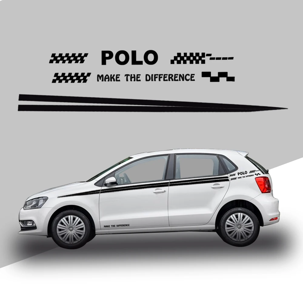 Боковая наклейка на кузов автомобиля наклейки для Volkswagen VW POLO хэтчбек седан