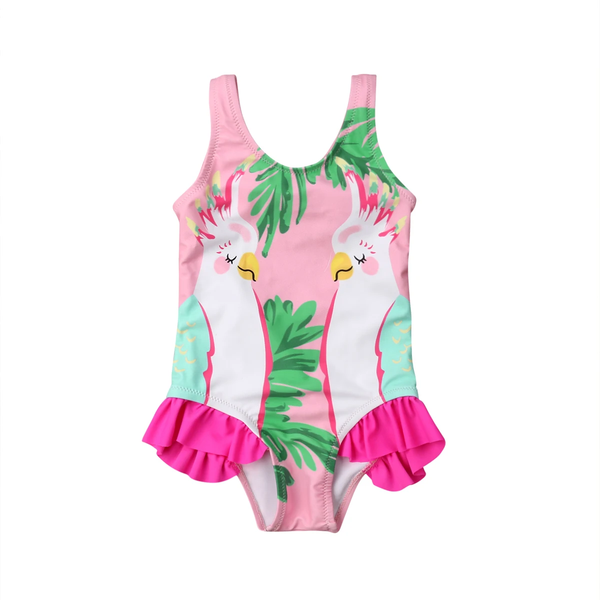 

Kids Baby Girls Double Parrots girls Swimwear Swimsuit Bathing Suit Beach