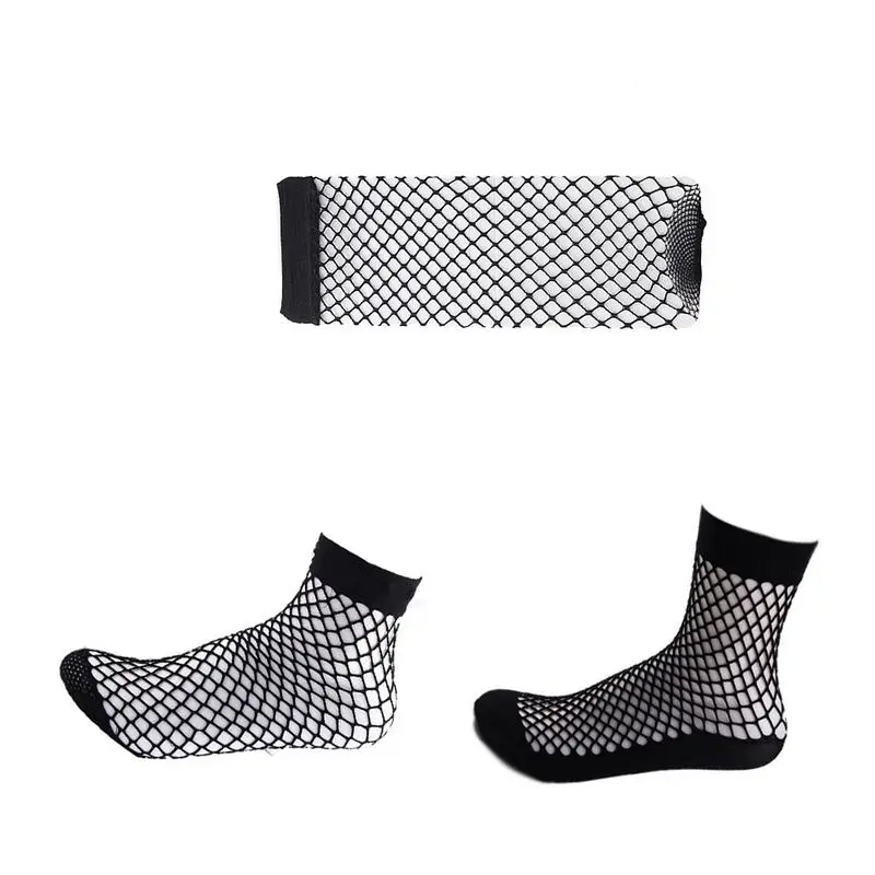 Summer Women Sexy Mesh Socks Fashion Breathable Transparent Invisible Socks Versatile Anti-odor Anti-friction Thin Socks Black