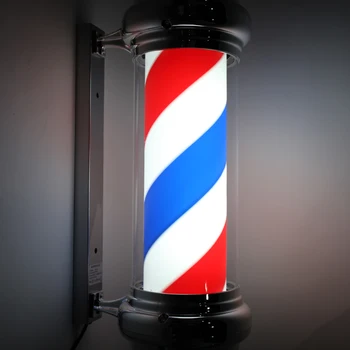 

28" M311D Rotating Barber Pole Light LED Light US Plug Red & Blue & White Hair Care & Styling Tools Accessories store kits