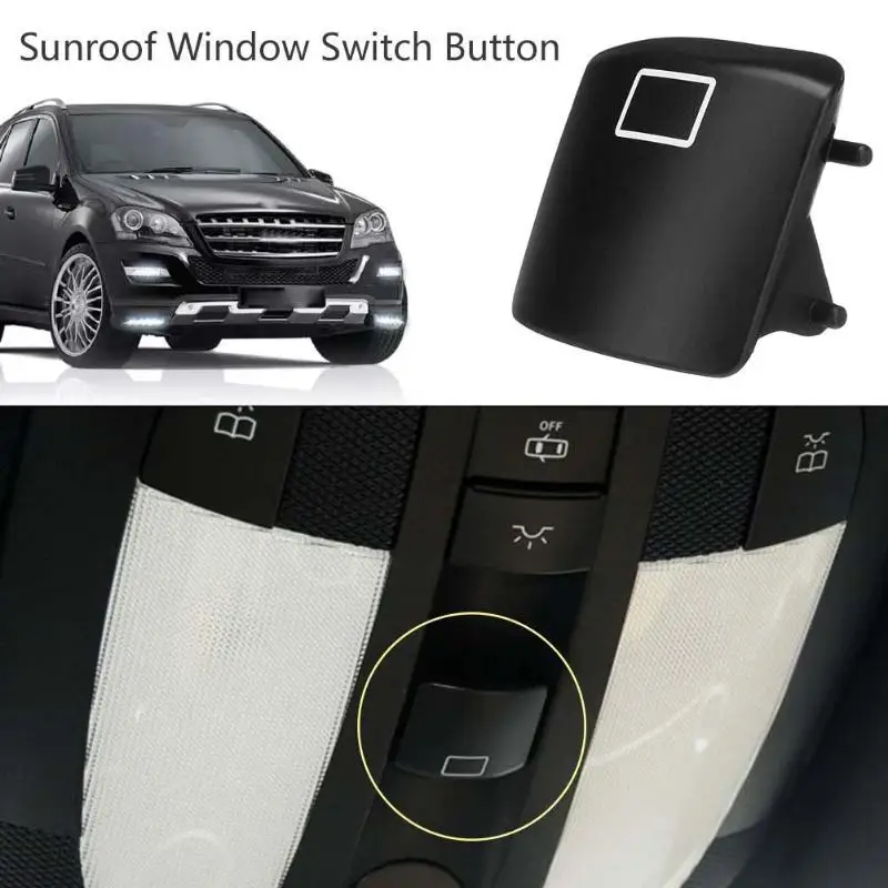 Черная пластиковая кнопка переключения окна Sunroof для W251 R-CLASS W164 ML-CLASS 35x32x15 мм