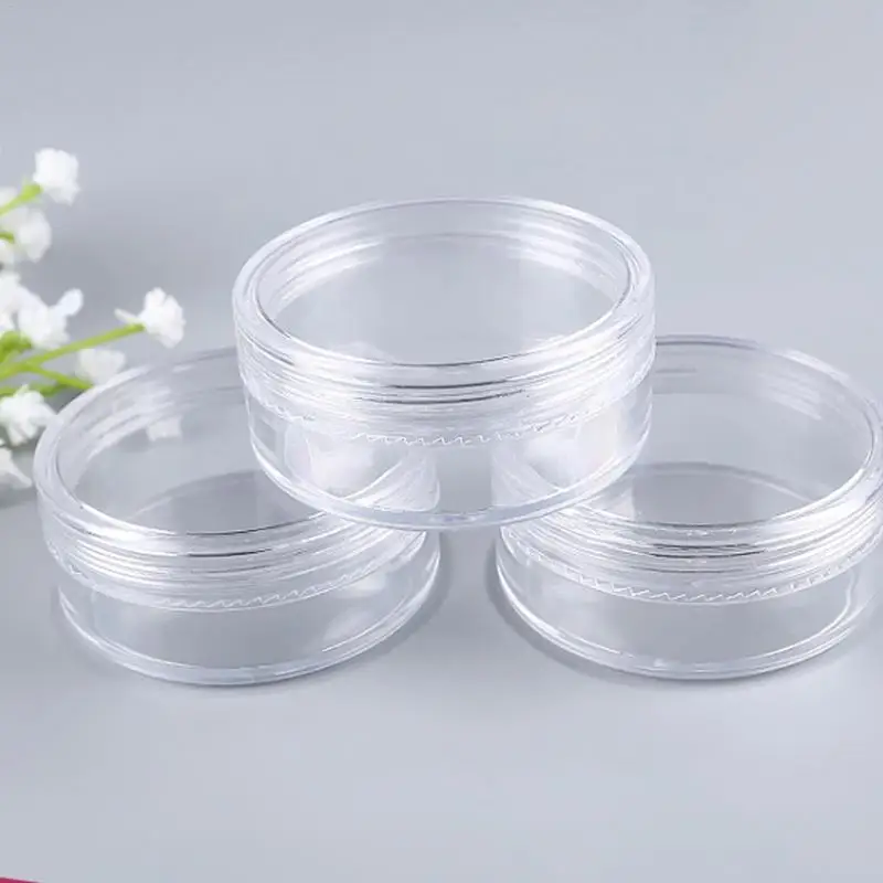 

20 PCS 10ML Transparent Plastic Single Jar Empty Containers - Plastic Box Cosmetics Separation Sample Clear Mini Travel Bottle