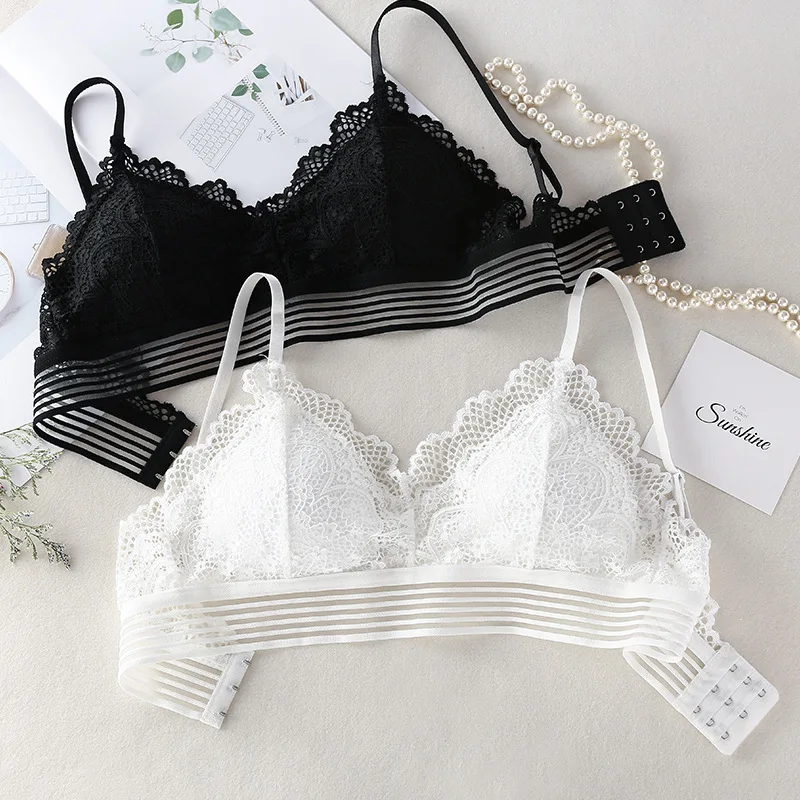 

New lace tube top short sexy gathered bottom beauty back strap rear buckle adjustable wrap chest underwear