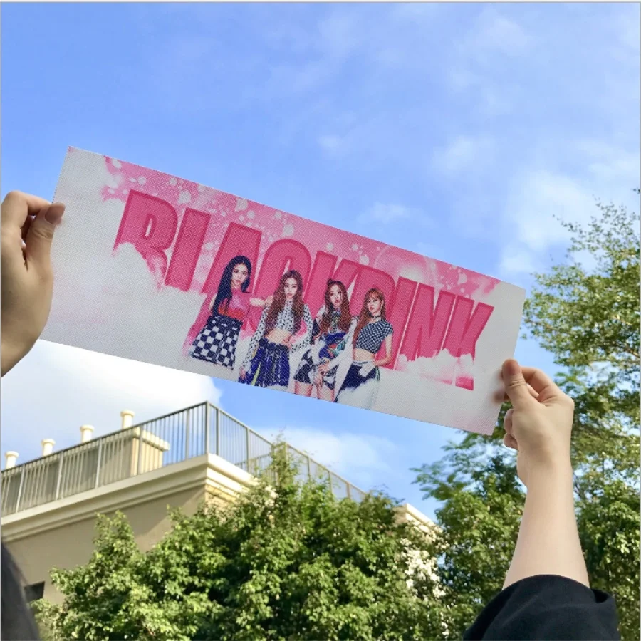 

Kpop Blackpink Concert Airport Support Jennie Jisoo Hang up Poster Lisa Rose Support Fabric Banner