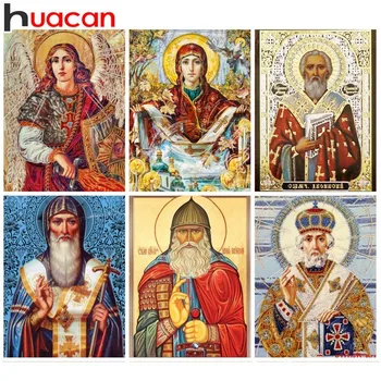

Huacan Full Diamond Embroidery Religion Portrait 5D DIY Diamond Painting Cross Stitch Mosaic Rhinestones Decor