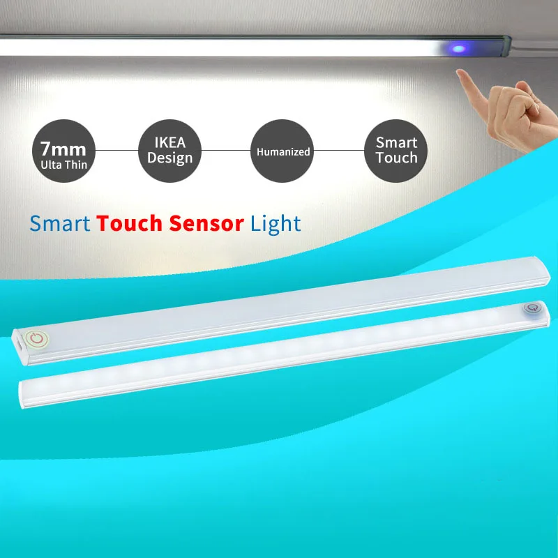 

CLAITE Under Cabinet Light USB Dimmable Hand Sensor Smart Night Light 3W 3A 21 LED Reading Desk Lamp for Home Office Gadget