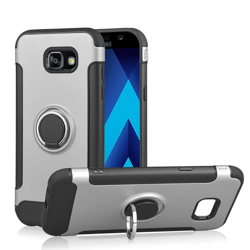 

KKREFF TPU+PC With 360 Degree Rotate Finger Ring Car Magnetic Phone Case Cover For Samsung A3 A5 A7 2017 2018 Fitted Case