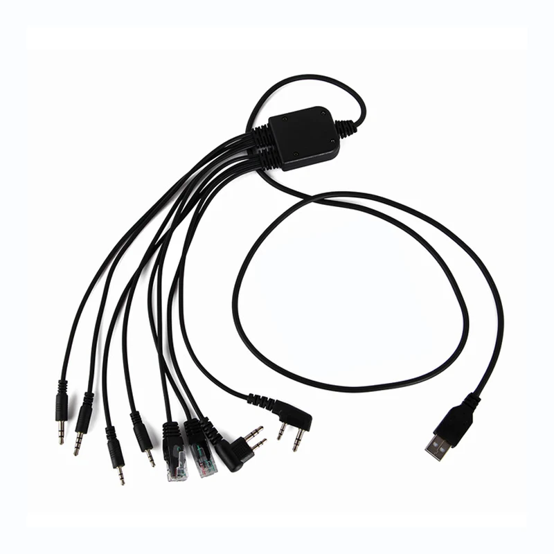 

8 in 1 USB Programming Cable For YAESU BAOFENG UV-5R for Kenwood for Motorola Radio For ICOM Retevis H777 Walkie Talkie