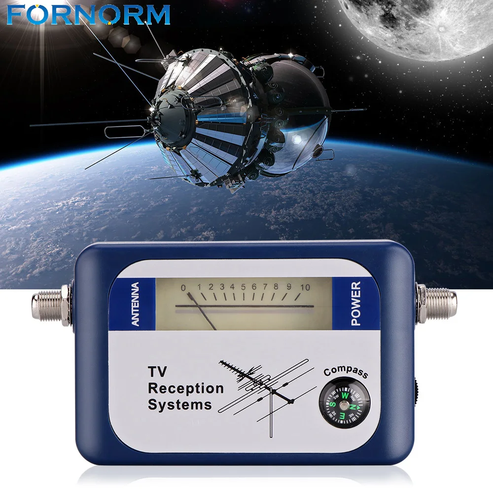

FORNORM DVB-T Locator Digital Signal Finder TV Receiver with Compass Antenna Pointer Intensity Meter Antenna Via Satellite